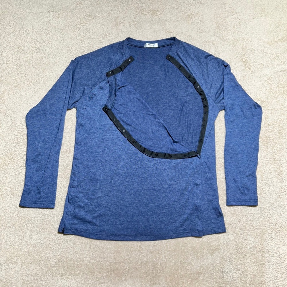 Deyeek Post Surgery Medical Nursing‎ Breastfeeding Top Long Sleeve Snap Front